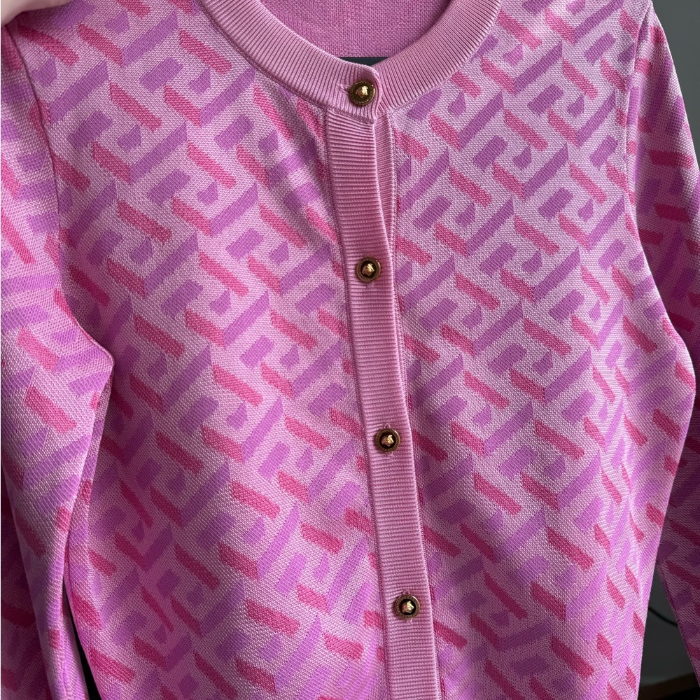 Versace Pink Patterned Cardigan